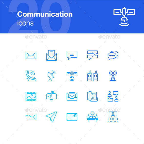 20 Communication icons - Technology Icons