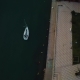 View From Above on Small Yacht During Sunset on Mediterranean Sea Coast Near Valencia - VideoHive Item for Sale