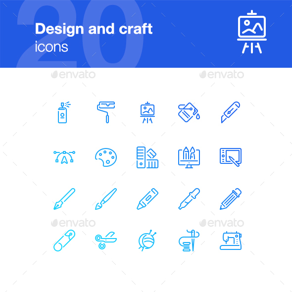 20 Design and craft icons - Miscellaneous Icons