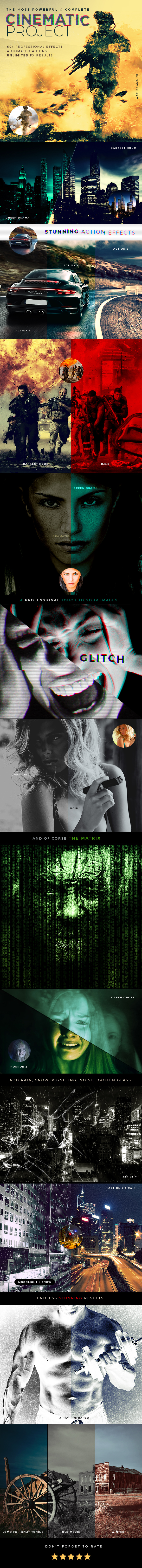 The Cinematic Project | 60+ Professional FX - Photo Effects Actions
