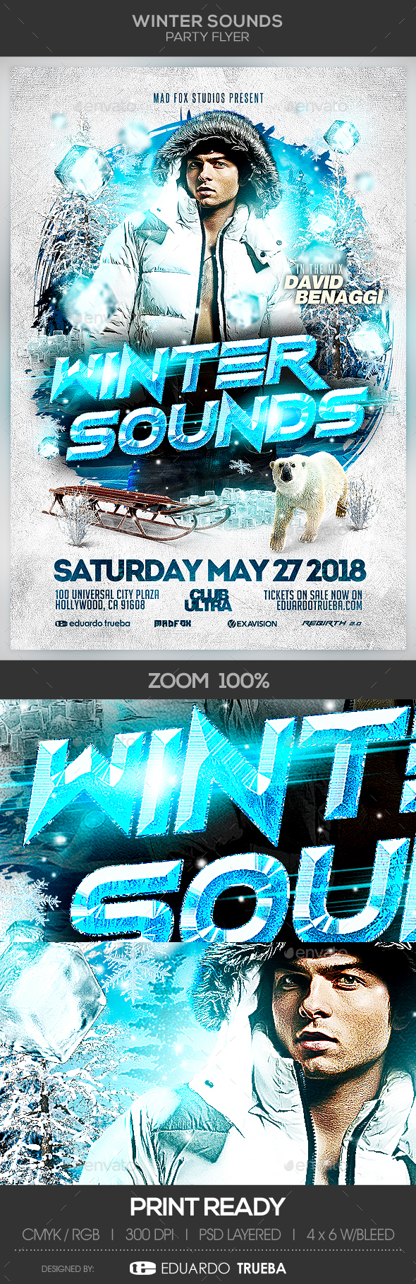 Winter Sounds Party Flyer - Events Flyers