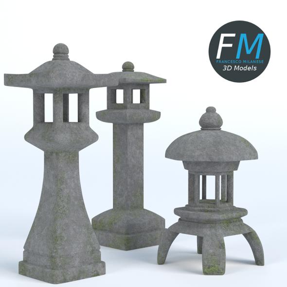 Japanese Toro Lanterns - 3DOcean Item for Sale