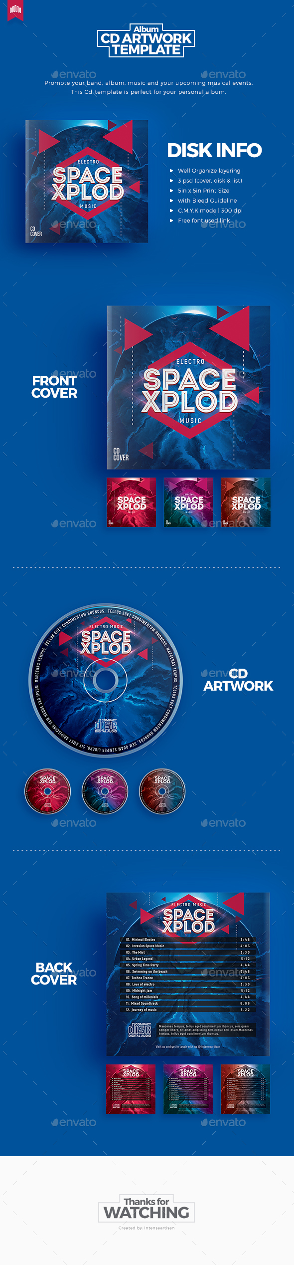 Space Explode - Cd Artwork - CD & DVD Artwork Print Templates