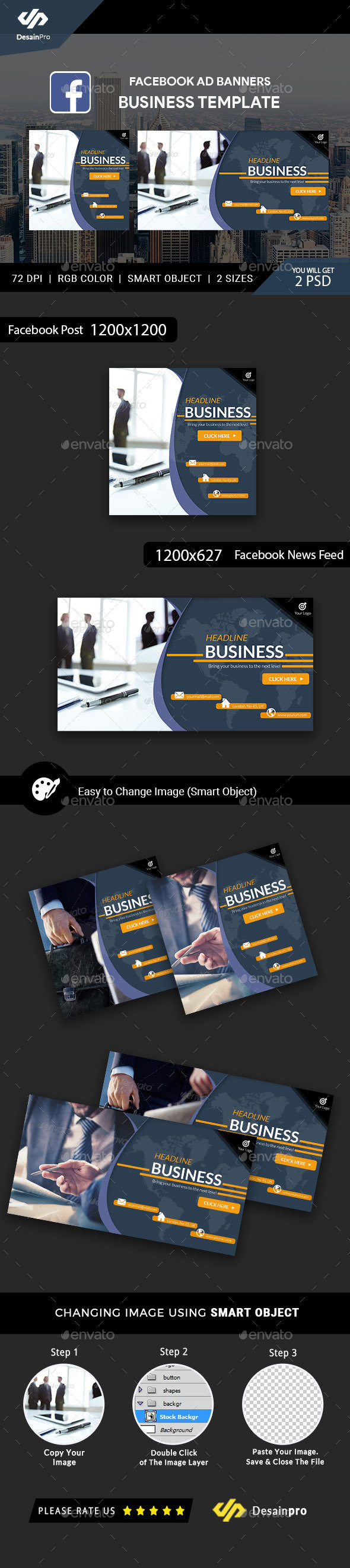 Business Service Facebook Ad Banners - AR