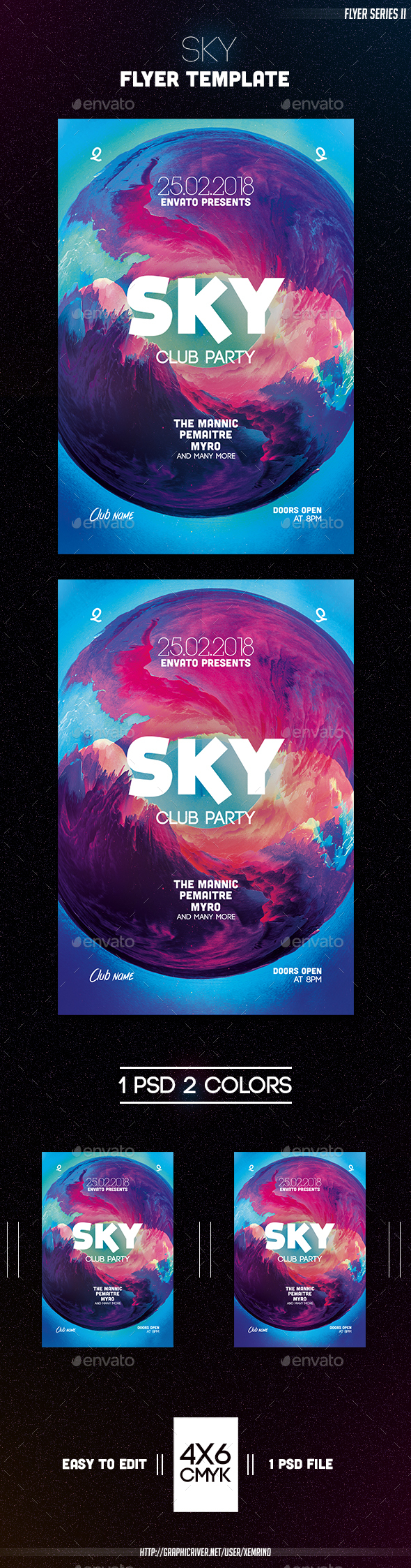 Sky Flyer Template - Clubs & Parties Events