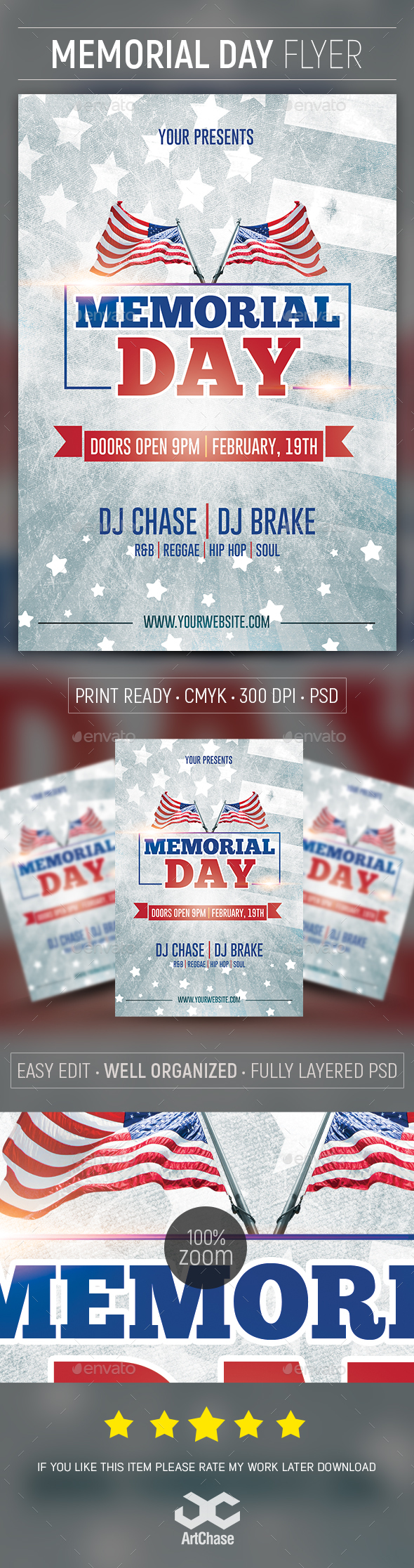 Memorial Day Flyer - Flyers Print Templates
