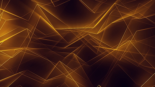 Gold Glowing Neon Lines Background Loop