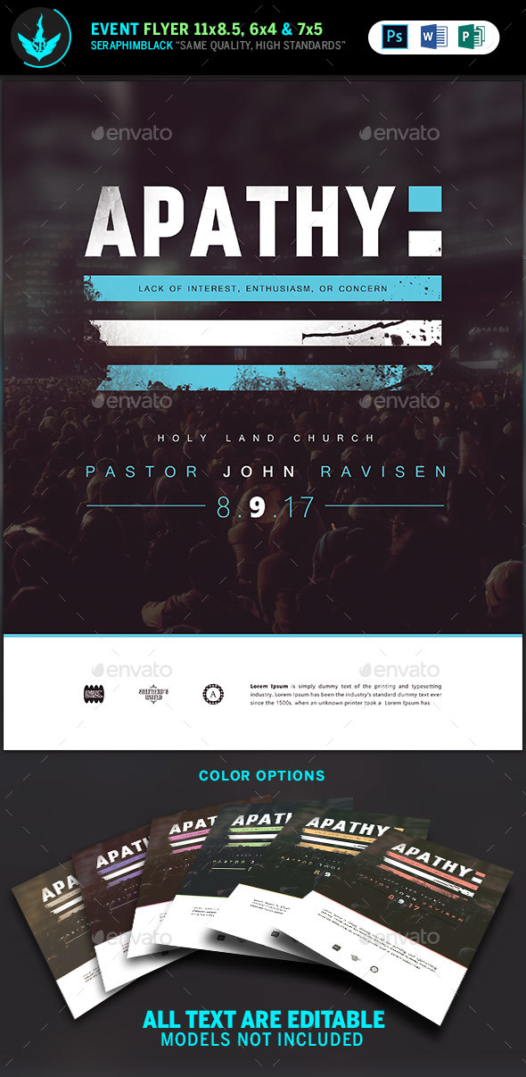 Apathy: Church Flyer Template - Church Flyers