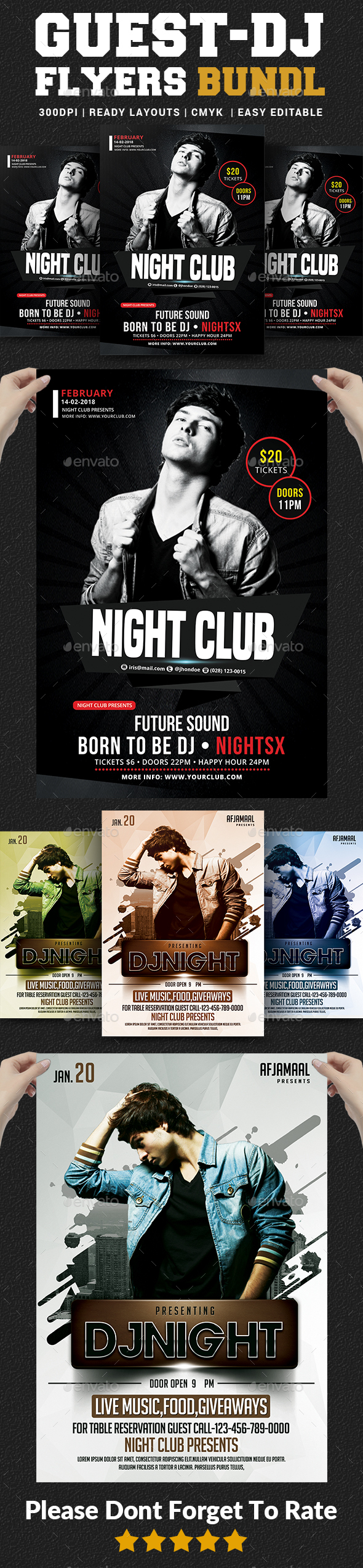 Guest DJ Party Flyer Bundle - Clubs & Parties Events