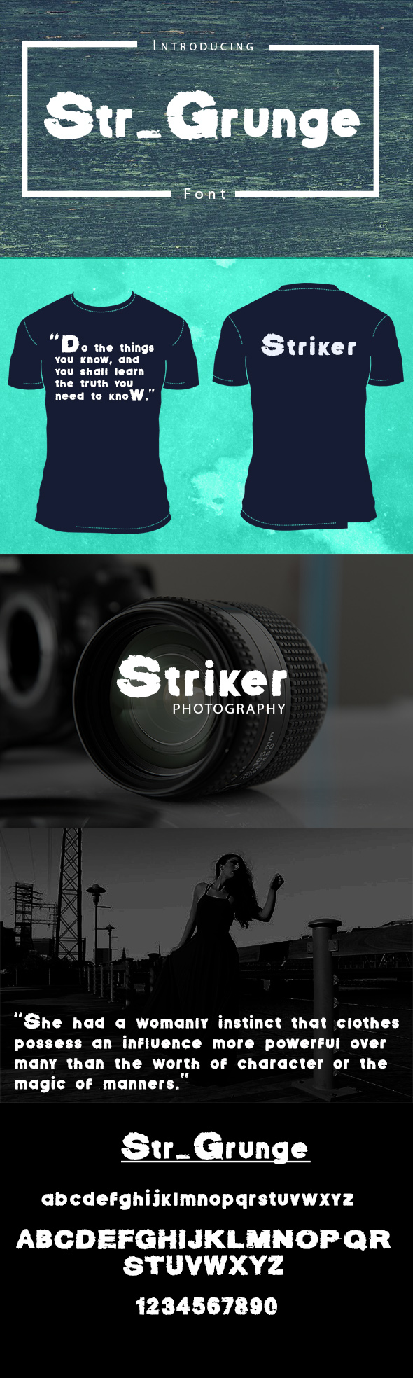 Str_Grunge - Grungy Font - Decorative Fonts