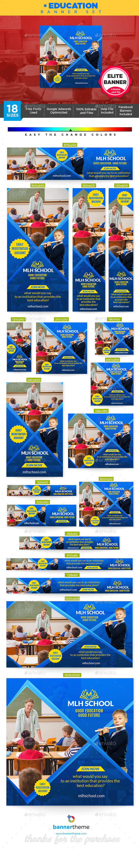 Education Banner - Banners & Ads Web Elements