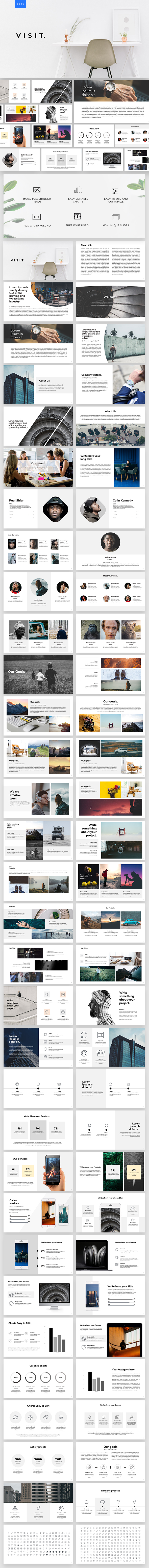 Visit Powerpoint Template - PowerPoint Templates Presentation Templates