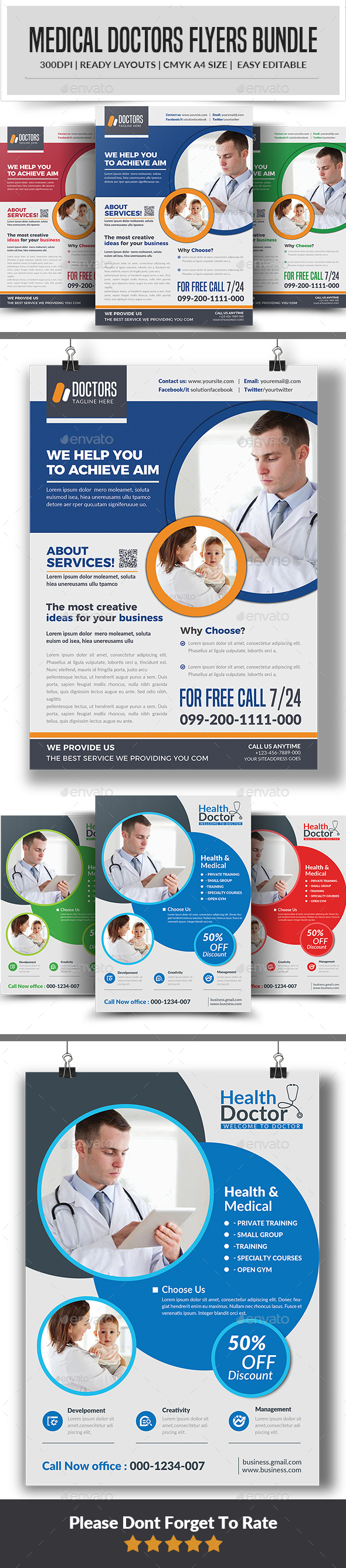 Doctors Flyers Bundle template - Corporate Flyers