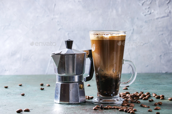 Coffee espresso with sparkling water Stock Photo by NatashaBreen | PhotoDune