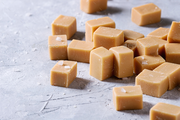 Salted caramel fudge Stock Photo by NatashaBreen | PhotoDune