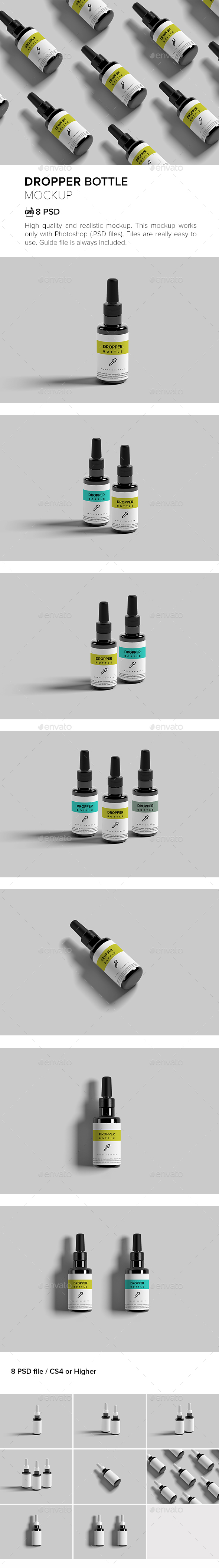 Dropper Bottle Mock-ups - Packaging Product Mock-Ups