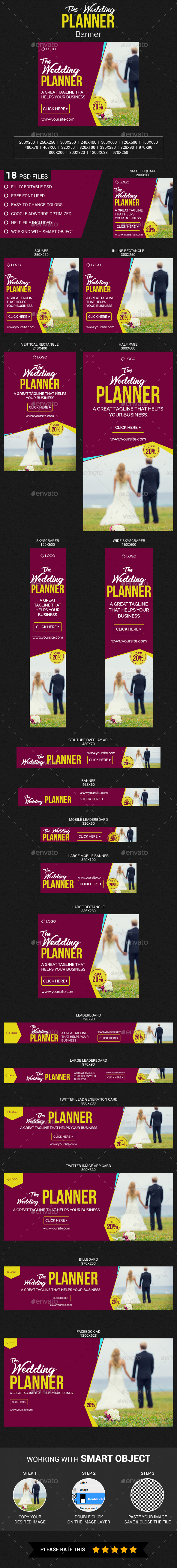 Wedding Planner - Banners & Ads Web Elements