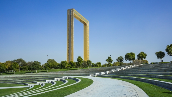 Dubai Frame, Best New Attraction, the Biggest Golden Picture Frame, Architectural Landmark