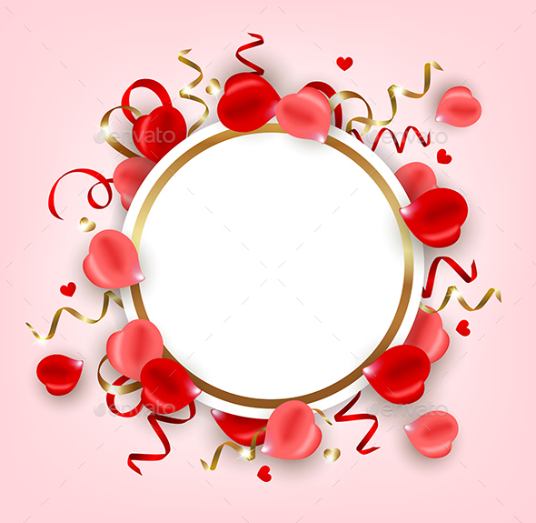 Round Banner with Rose Petal - Weddings Seasons/Holidays