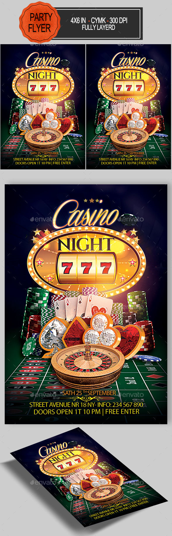 Casino Flyer - Clubs & Parties Events