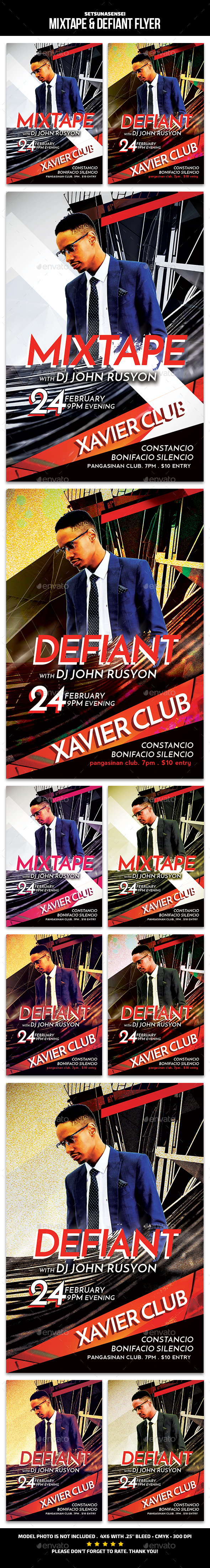 Mixtape & Defiant Flyer - Events Flyers
