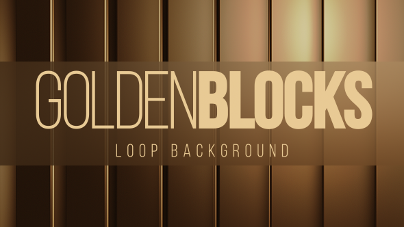 Golden Vertical Blocks Loop Background