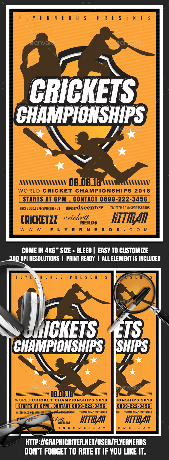 2018 Cricket Championships Sports Flyer - Sports Events