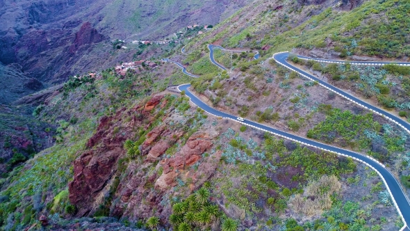 Winding Road Near Masca Gorge