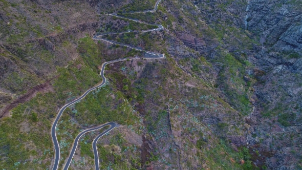 Winding Road Near Masca Gorge