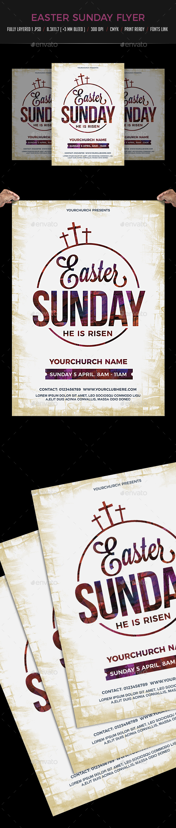 Easter Sunday Flyer Poster - Events Flyers