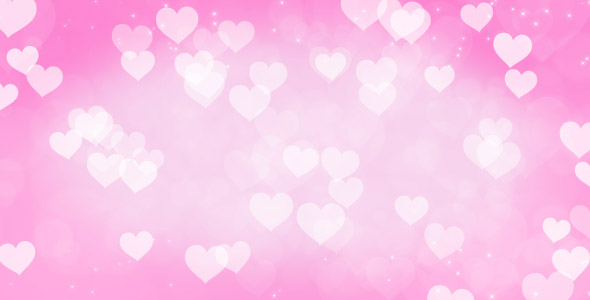 Abstract Hearts Bokeh Background