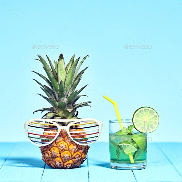 Pineapple on Beach - Stock Photo - Images