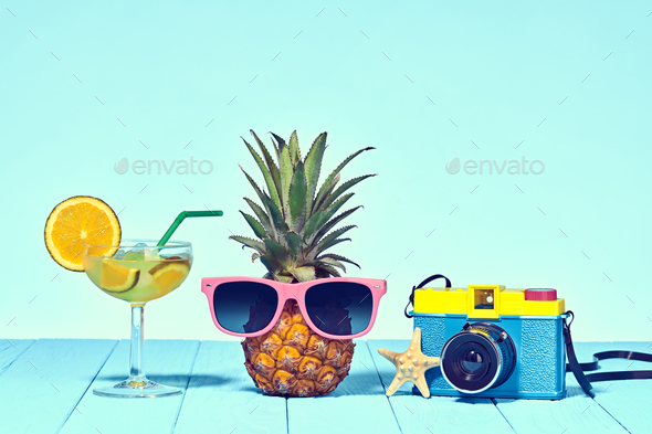 Hipster Pineapple - Stock Photo - Images