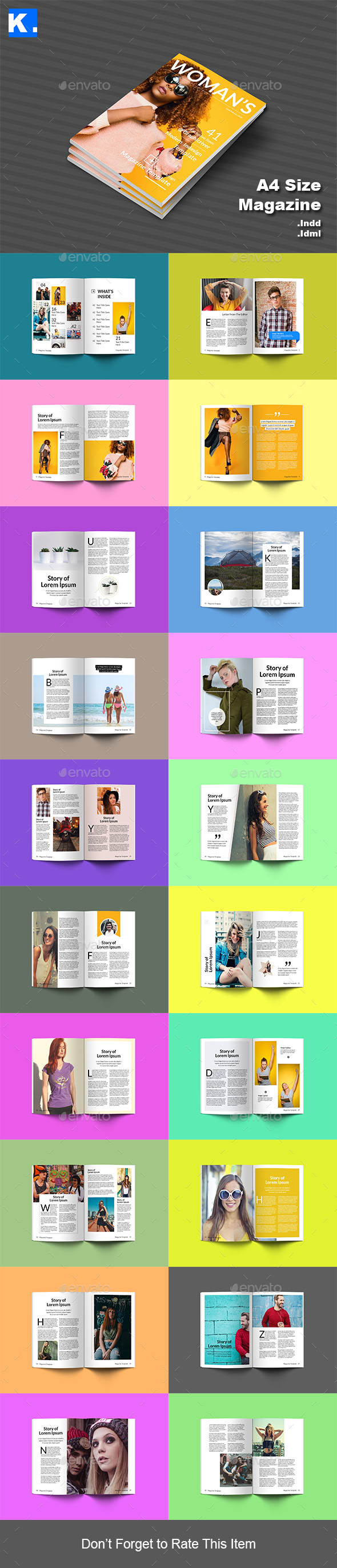 Indesign Magazine Template 8 - Magazines Print Templates