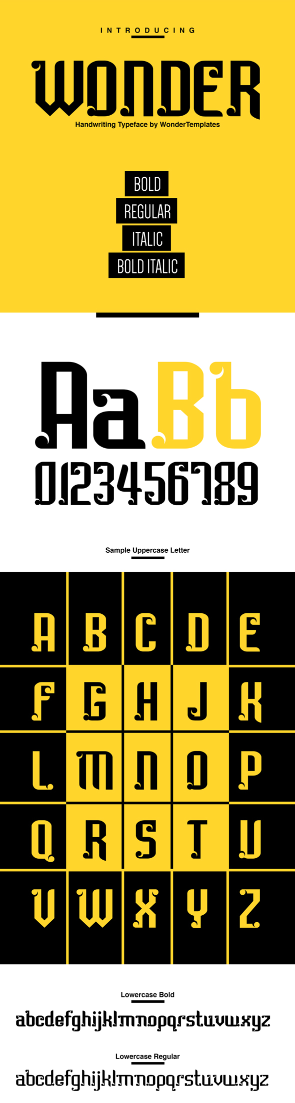 WonderTemplates-Handwritten Typeface - Handwriting Fonts