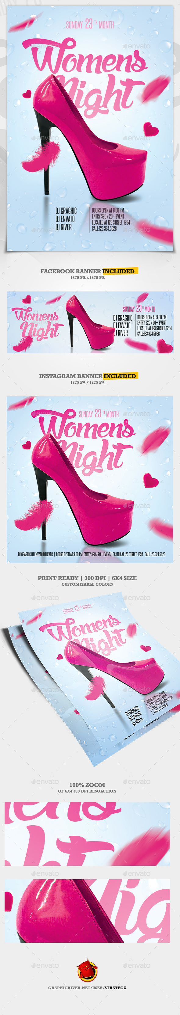 Girls Night / Girls Night Out - Print Templates