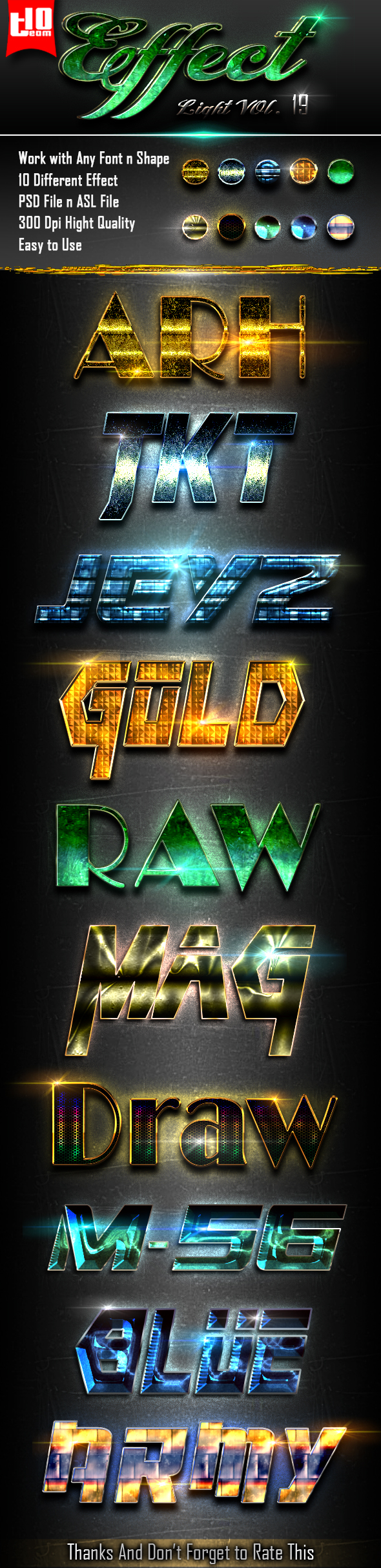 Light Text Effect 19 - Text Effects Styles