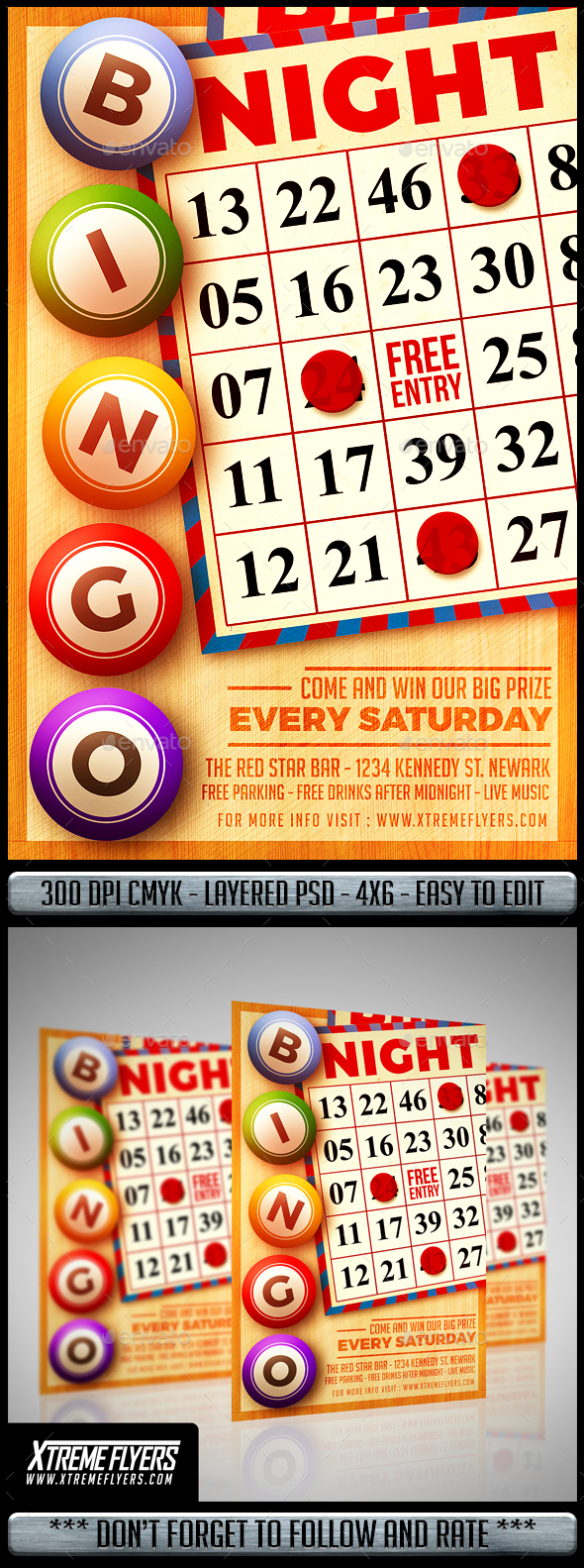 Bingo Night Flyer - Clubs & Parties Events