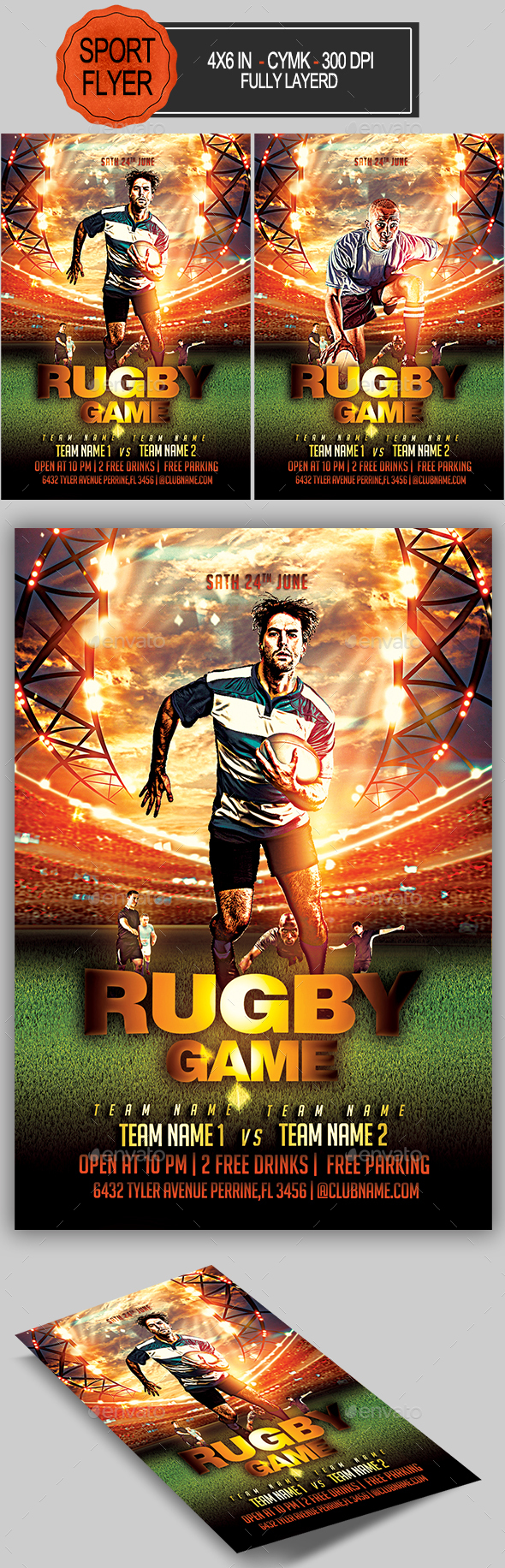 Rugby Game Flyer - Sports Events