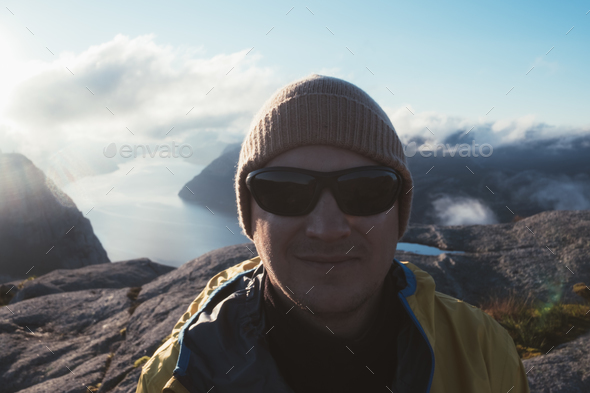 Misty morning on Preikestolen - Stock Photo - Images