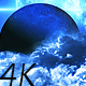 Abstract Blue Clouds in Space and Planet with the Big Blue Star - VideoHive Item for Sale