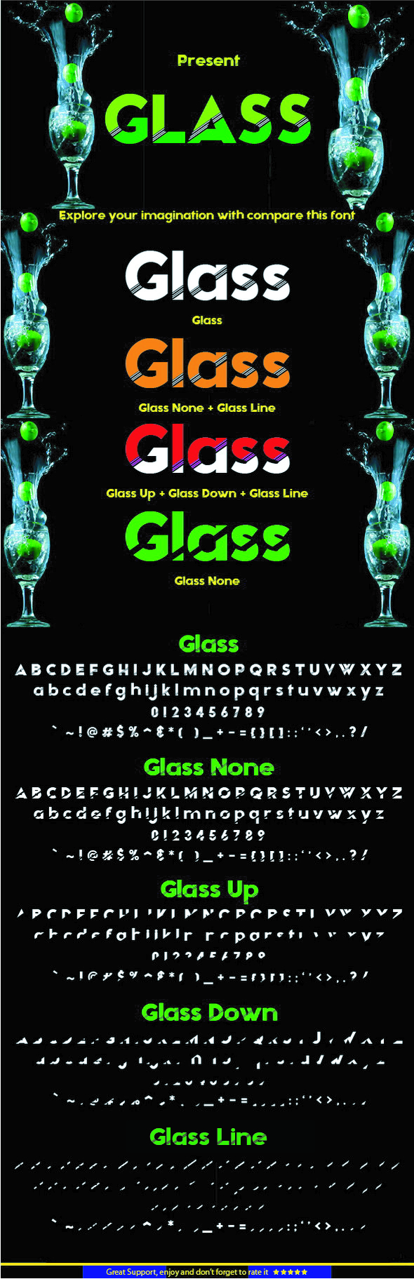 Glass - Sans-Serif Fonts