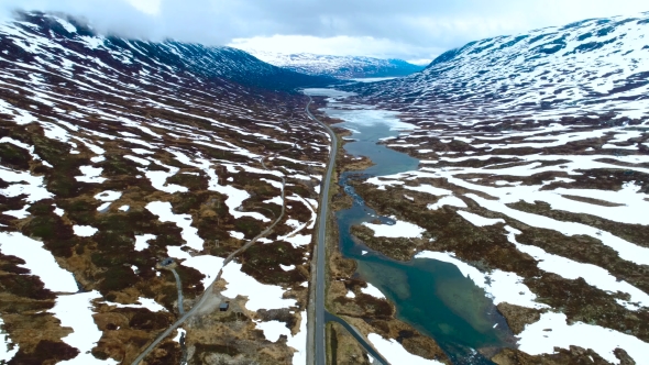 Aerial Footage Beautiful Nature Norway. alt