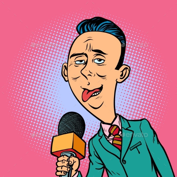 Weird Reporter Correspondent - Business Conceptual