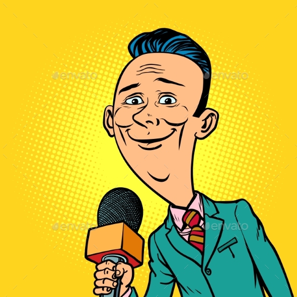 Kind Smiling Reporter Correspondent Journalist - Business Conceptual
