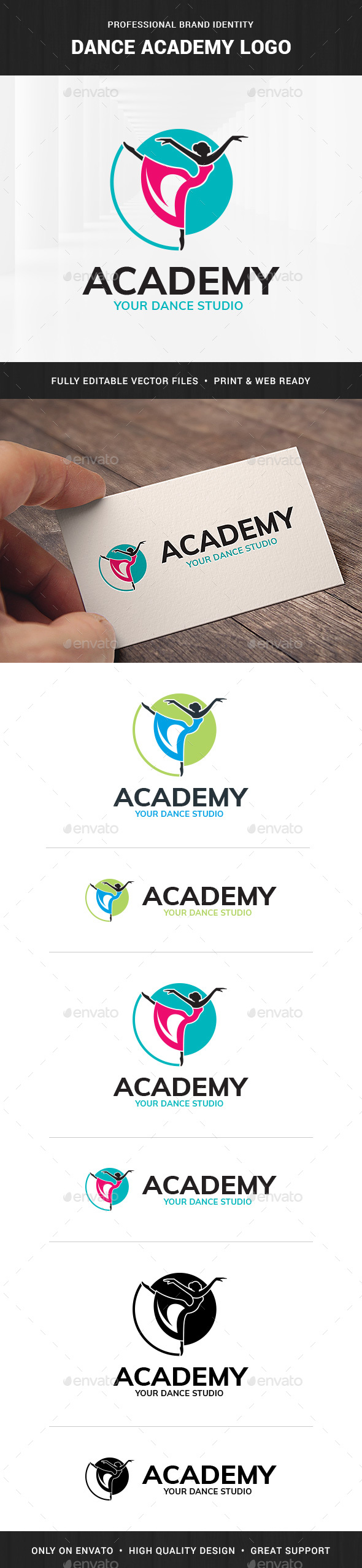 Dance Academy Logo Template - Humans Logo Templates