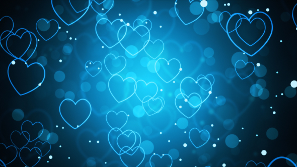 Falling Blue Hearts, Motion Graphics | VideoHive