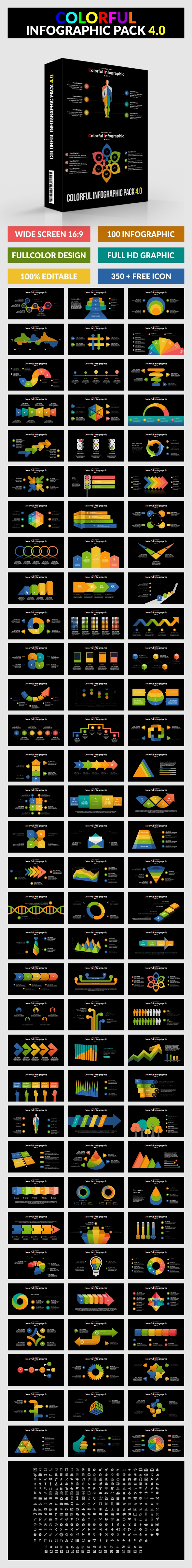 Colorful Infographic Pack 4.0 - PowerPoint - PowerPoint Templates Presentation Templates