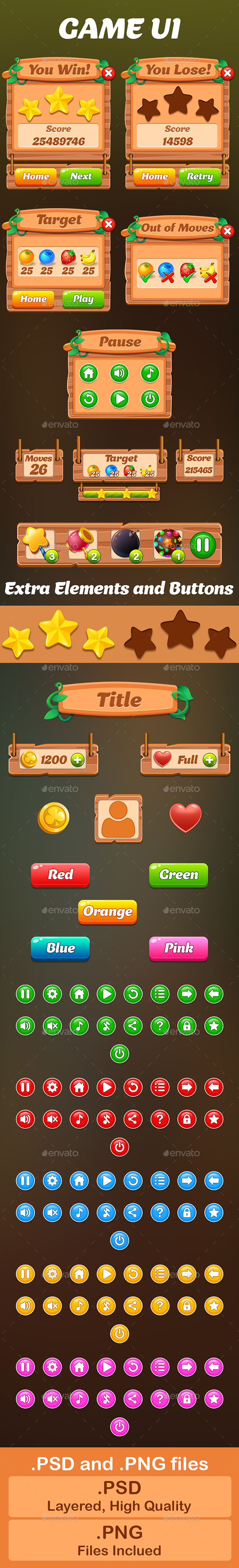 Game GUI - User Interfaces Game Assets