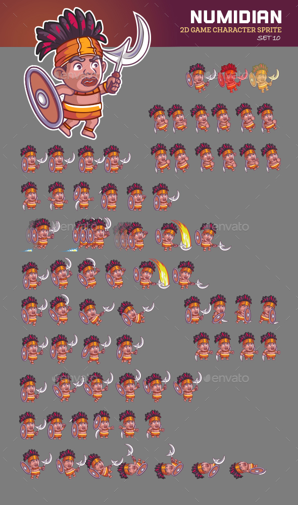Numidian Game Sprite - Sprites Game Assets